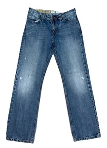 King of Prides Men’s Classic Reg Rise Boot Cut Washed Blue Jeans Size 32X34 - Picture 1 of 15