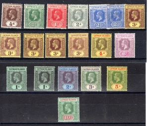 Cayman Is 1912 sg 40 - 52 1/4d to 10/- key type - MM cat £425 - Picture 1 of 1