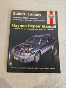 Haynes #89100 Repair Manual Subaru Legacy 1990 - 1998 Includes Outback, Brighton - Foto 1 di 9