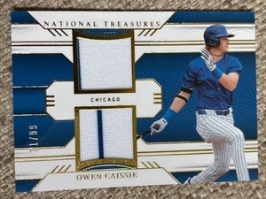 2024 PANINI NATIONAL TREASURES OWEN CAISSIE DUAL JERSEY /99 Cubs - Picture 1 of 2