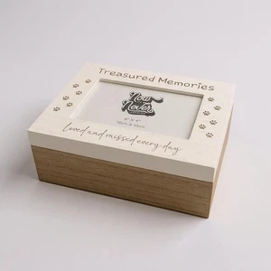 Decorative Pet Memorial Box, Treasured Memories,6x4 photo Keepsake Storage Box - Picture 1 of 4