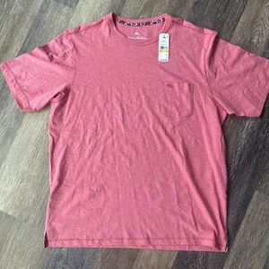 T-shirt Tommy Bahama Bali Breeze ricamata Marlin Crew rosa SS Medium M - Foto 1 di 5