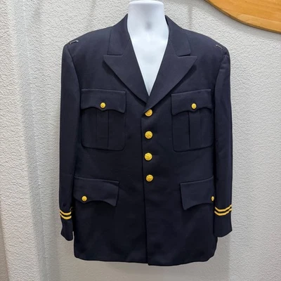 Chaqueta Blazer De Colección '52 Oficial del Ejército de Estados Unidos 44R Azul Marino Borde Dorado A. Jacobs & Sons Foto 1 de 4