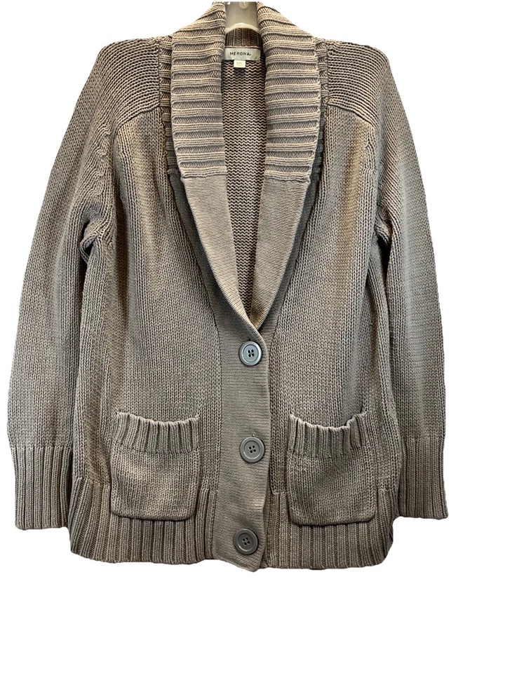 Suéter Merona Grueso Tostado Chal Cuello Cómodo Acogedor XXL Foto 1 de 4