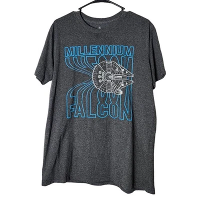 Camiseta Disney Halcón Milenario Adulto Talla M Gris Star Wars Gráfico Camiseta Foto 1 de 3
