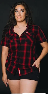 Women’s Dixxon Flannel El Rojo Loco SS Bamboo Shirt XXL 2XL Soft Grunge 90’s - Image 1 of 4