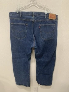 Levis 501 Button Fly Blue Jeans 46x30 Denim Original Fit Levi’s Strauss - Bild 1 von 12