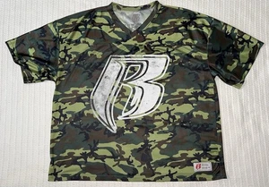 Ruff Ryders Jersey XL 28” X 30” Camouflage Vintage 90s Rap Label Rapper Group - Picture 1 of 8