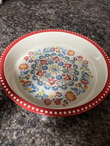 The Pioneer Woman Pie Plate, Beautiful Floral Bakeware - Picture 1 of 6