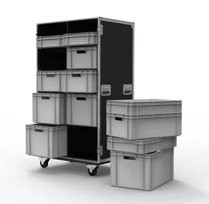 Caja de vuelo Euro Container de doble ancho de 12 cajones - Cajones de varios tamaños incluidos - Imagen 1 de 8