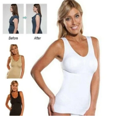 Tank Tops Camisole with Built in Padded Bra Vest Cami Shaper Shelf Bra Women Top - image 1 of 4