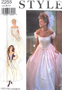 1990er Jahre Stil Misses Hochzeit, Brautjungfer Kleid Muster 2255 Größe 6-16 UNGESCHNITTEN - Bild 1 von 2