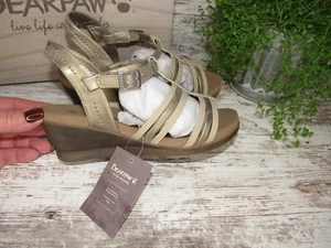 New ~ Bearpaw Women's Viola Pewter Casual Ankle Strap Wedge Sandals Size 6 / 37 - Picture 1 of 6