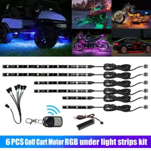 6Pcs Golf Cart LED Lighting Under Glow Light Neon Kit for Caddy Club Car EZGO - Picture 1 of 11