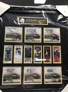 Pittsburgh Steelers Replica Super Bowl Tickets Framed Collage 27” x 23” NEW - Picture 1 of 7