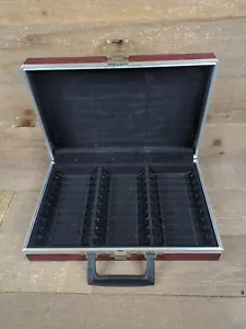Vintage Savoy 30 Cassette Tape Briefcase Retro Storage Case Mahogany. - Picture 1 of 9
