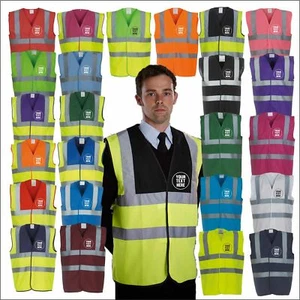 Chaleco Personalizado Hi-Vis Seguridad Personalizado Hi-Viz Hi Vis Viz Impreso S-3XL - Imagen 1 de 31