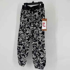 Nordstrom By Cristina Martinez Kids' Floral Sweatpants Black White Size 5 NWT - Picture 1 of 4