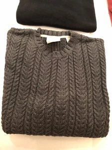 New Timberland Mens Cable Knit Gray Crew Neck Size XL Cotton Sweater - Picture 1 of 5