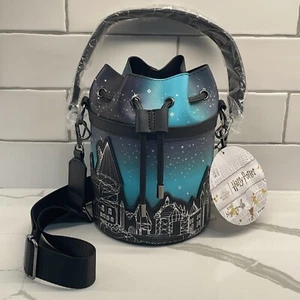 Harry Potter Hogwarts Castle Starry Sky Bucket Bag Purse Handbag NEW - Picture 1 of 12