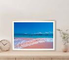Pink Beach & Blue Clear Water, Indonesia Poster Premium Quality Choose your Size