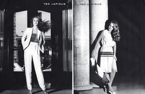 1981 Ted Lapidus Jean-Daniel Lorieux fashion 4-page MAGAZINE AD - Picture 1 of 2