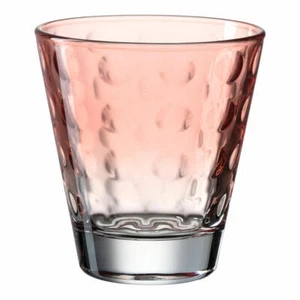 Leonardo Trinkglas Optic, Becher, Wasserglas, Kalk-Natron Glas, rot, 215 ml - Bild 1 von 2