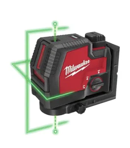 Green 100 ft. Cross Line and Plumb Points Rechargeable Laser Level with REDLITHI - Bild 1 von 1