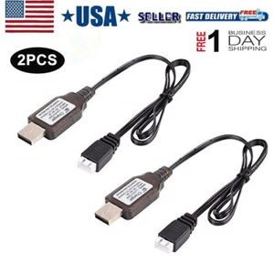 2PCS USB Balance Charger Charging Cable for 7.4V LiPo Battery RC Crawler Drone - Picture 1 of 8