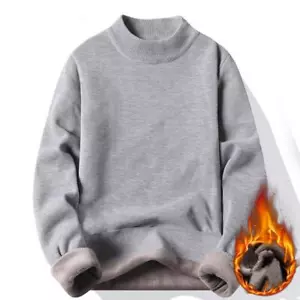 Casual Loose Thick Oversize O-neck Men Pullover Sweater Autumn Fashion Knitted - Picture 1 of 16