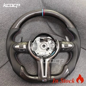 Carbon Fiber Steering Wheel for BMW F15 F16 F25 F26 X5 X6 F85 F86 X5M X6M X3 X4 - Picture 1 of 9