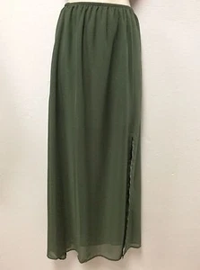 Lily White Damen Minirock mit transparentem Maxirock Overlay Größe Small Grün 114 - Bild 1 von 8