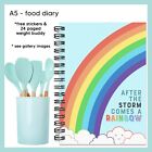 A5 Diet Diary Slimming BOOK  Food Planner Tracker Log Book Weight Loss RAINBOW