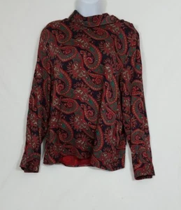 Talbots Multi Colored Women's Paisley Pullover Blouse Size 6 - Picture 1 of 5
