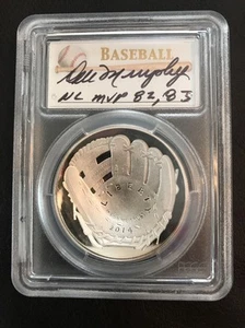 2014 DALE MURPHY FIRST STRIKE $1 PR70 PCGS Silver $1 Baseball! Only 46 EXIST - Picture 1 of 2