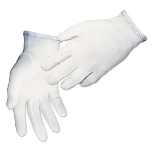 3 Paar große Nylon Stretch weiße Münze Schmuck Silber Mode Inspektor Handschuhe - Bild 1 von 8