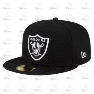 New Era Oakland Raiders '21 schwarz weiß silber 59Fifty 5950 Patch montiert - Bild 1 von 7