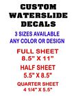 Custom Personalized Waterslide Decal using your images
