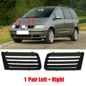 Black Front Bumper Upper Radiator Grille #7M785365301C For Seat Alhambra 01-10 - Picture 1 of 12