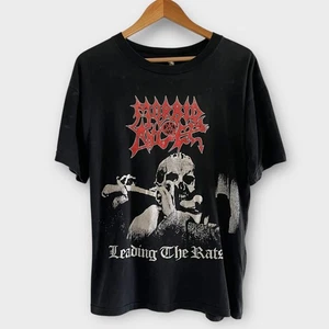 1991 Morbid Angel Leading The Rats Euro Tour Vintage Band Heavy Metal Shirt 90s - Bild 1 von 2