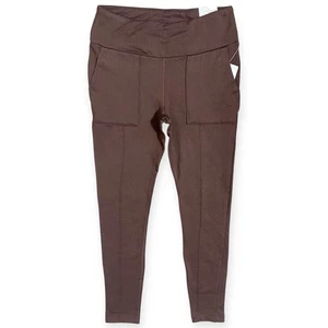 NWT Mondetta Jacquard Knit Brown High Waisted Leggings Women’s Size Medium - Picture 1 of 5