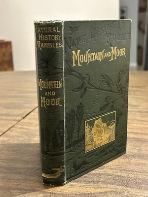 Antiquarian natural history book: “Mountain and Moor”,  by J.E. Taylor, 1879 Foto 1 de 4