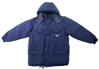 Abrigo Chaqueta Parka De Colección Triple Fat Goose US Para Hombre Grande Azul Con Capucha Foto 1 de 4