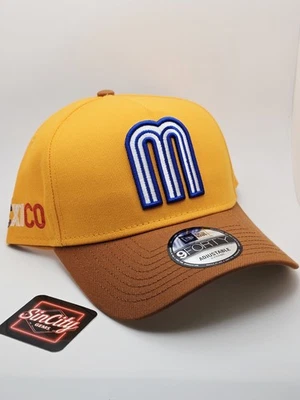 Nueva Era México Clásico Mundial de Béisbol Exclusivo 9FORTY A-Marco Snapback Sombrero Dorado Foto 1 de 4