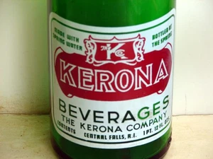 Kerona; The Kerona Company; Central Falls, RI.; 2-color ACL soda pop bottle - Picture 1 of 5