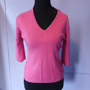 Joseph A Women's Size M Pink Silk Blend Blouse Shirt 3/4 Sleeve ,Y2K, Barbie - Picture 1 of 7
