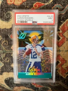 Aaron Rodgers 2022 Panini Zenith ALOHA SPARKLE SSP PSA 9 como nuevo - Imagen 1 de 1