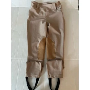 Ruff Rider Youth Equestrian Breeches Beige Size 12 Reinforced Knees - Picture 1 of 4