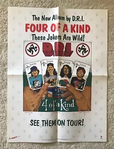 D.R.I. - FOUR OF A KIND Promo Poster - 1988 Original - Dirty Rotten Imbeciles - Picture 1 of 1