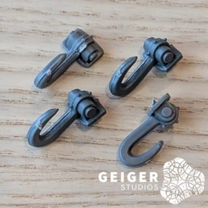 40k Chaos Space Marines Bits | Vehicle Accessory Sprue | Large Hooks 4pc Set - Picture 1 of 1